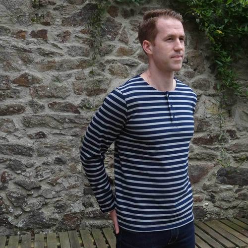 IZIDOR - MOUSQUETON - striped 3 buttons breton shirt