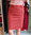 JAULIN - MAT DE MISAINE - satin stretch straight cotton skirt UK12
