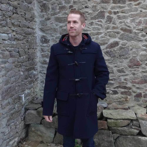Duffle coat anglais homme Gloverall MORRIS 3512 MARINE L-109cm poitr