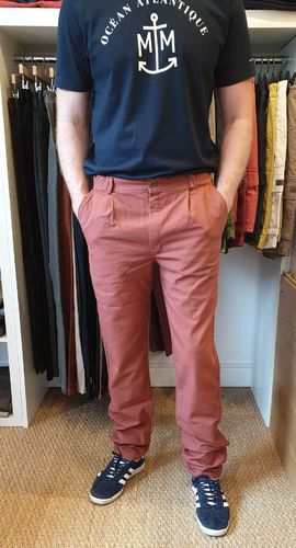 PONANT - LE GLAZIK - BIO cotton men trousers,  BRETON RED
