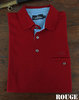 HORN - CAP MARINE - long sleeves cotton/polyester piqué shirt RED