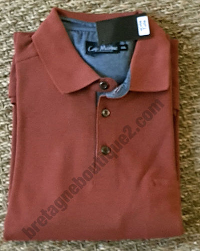 HORN - CAP MARINE - long sleeves cotton/polyester piqué shirt TUILE S, L, XL et 3XL