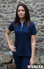 LAITA - CAP MARINE - chemisette femme maille piquée coton fin MARINE T38