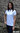 LAITA - CAP MARINE - chemisette femme maille piquée coton fin BLANC  T38