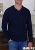 LOGMORE - A723 IRELANDSEYE - PULL LAMBSWOOL HOMME COL V - MARINE (épuisé)
