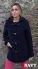 Duffle coat anglais femme Gloveral mi-long slim 4320FC NAVY