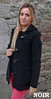 Duffle coat anglais femme Gloveral mi-long slim 4320FC BLACK