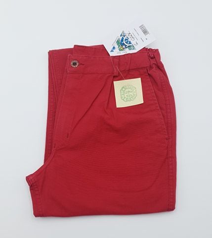 PONANT - LE GLAZIK - BIO cotton men trousers,  RED