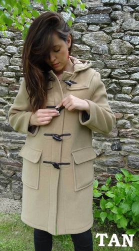 Duffle coat GLOVERALL 3120CT-FC - women classic straight cut duffle coat TAN F50-D48