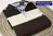 BOSCQ Cap Marine cotton 50/50 buttoned collar sweatshirt ECRU/CHOCO M, XXL, 3XL et 4XL
